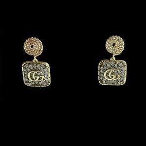 Gucci Gold Drop GG Earrings